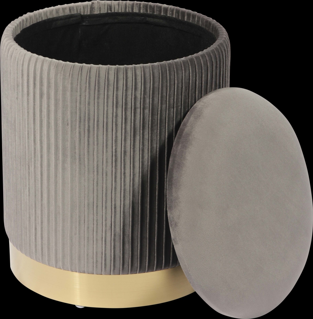 Anellar Gray Storage Ottoman - Thumbnail - Image 2