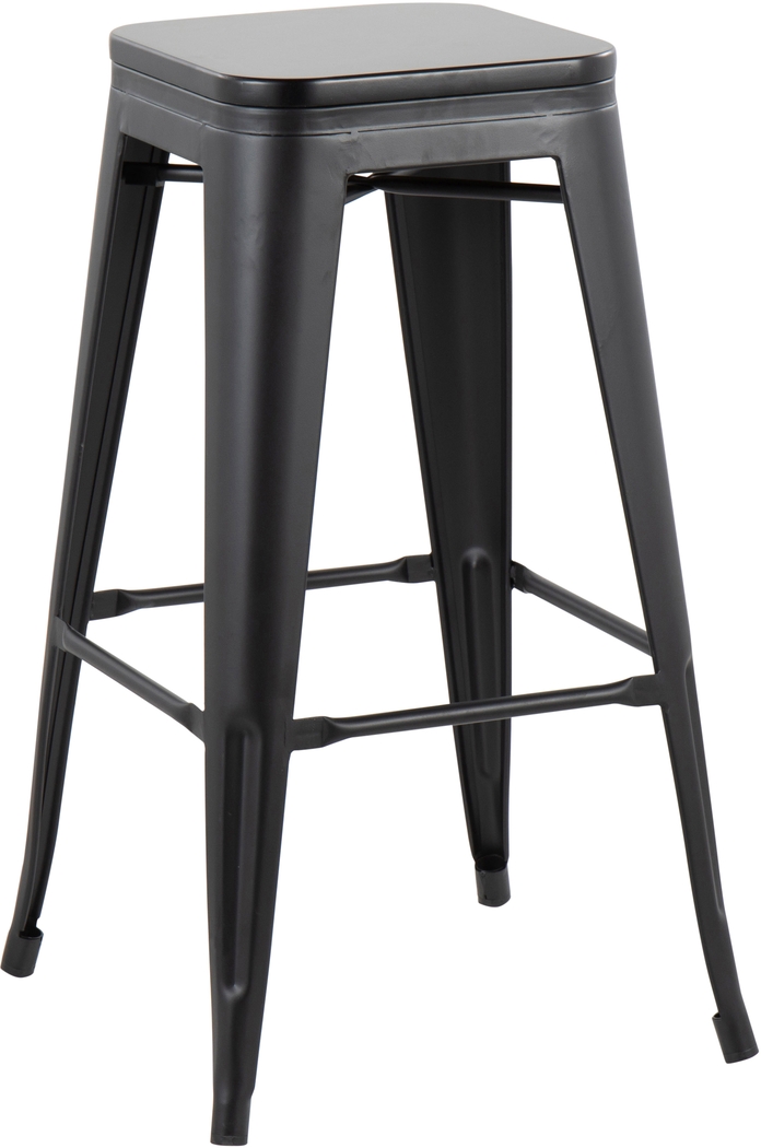 Aneolo I Black Barstool, Set of 2 - Thumbnail - Image 2