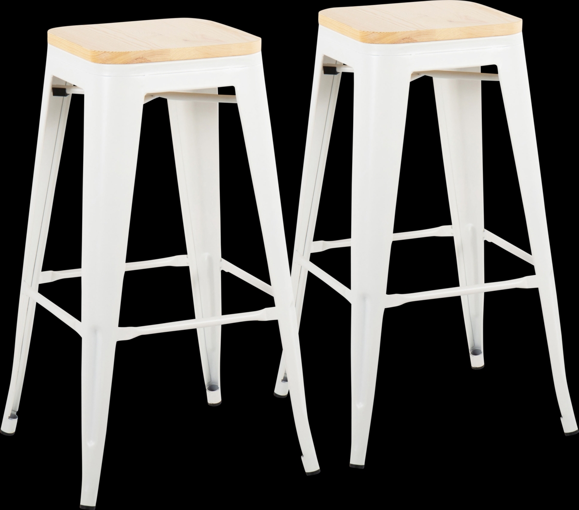 Aneolo II Natural Barstool, Set of 2 - Thumbnail - Image 1