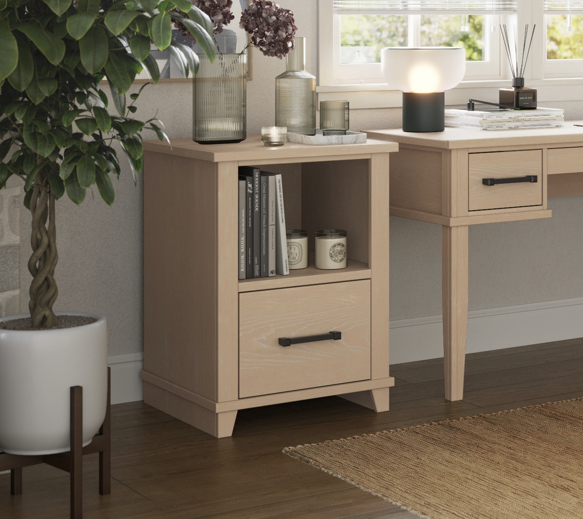 Aneya Beige End Table - Thumbnail - Image 2