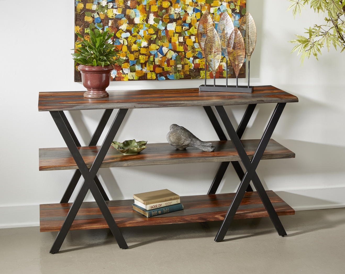 Angelan Brown Sofa Table - Thumbnail - Image 7