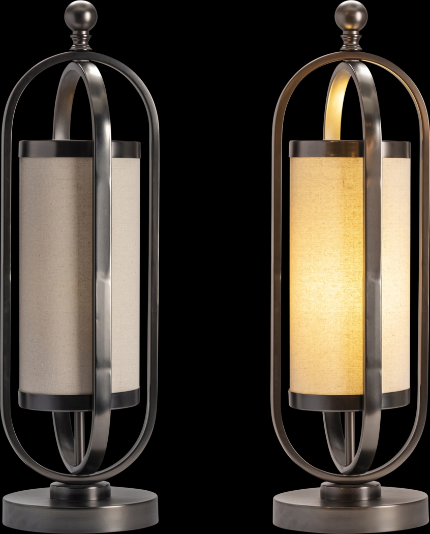 Angelbay Gunmetal Table Lamps, Set of 2 - Thumbnail - Image 1