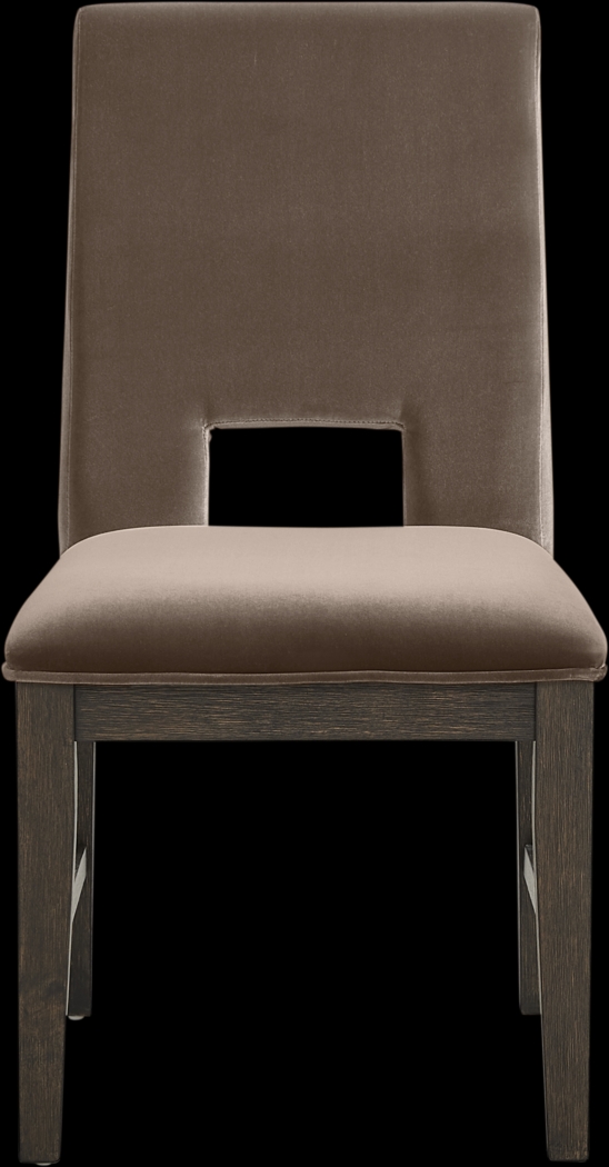 Angelica Brown 5 Pc Dining Room with Mink Side Chairs - Thumbnail - Image 8