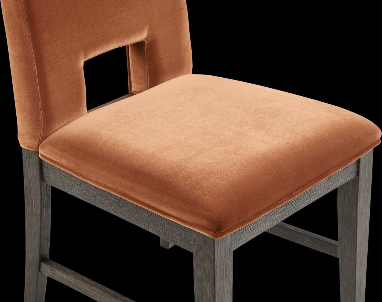 Angelica Brown 5 Pc Dining Room with Orange Side Chairs - Thumbnail - Image 7