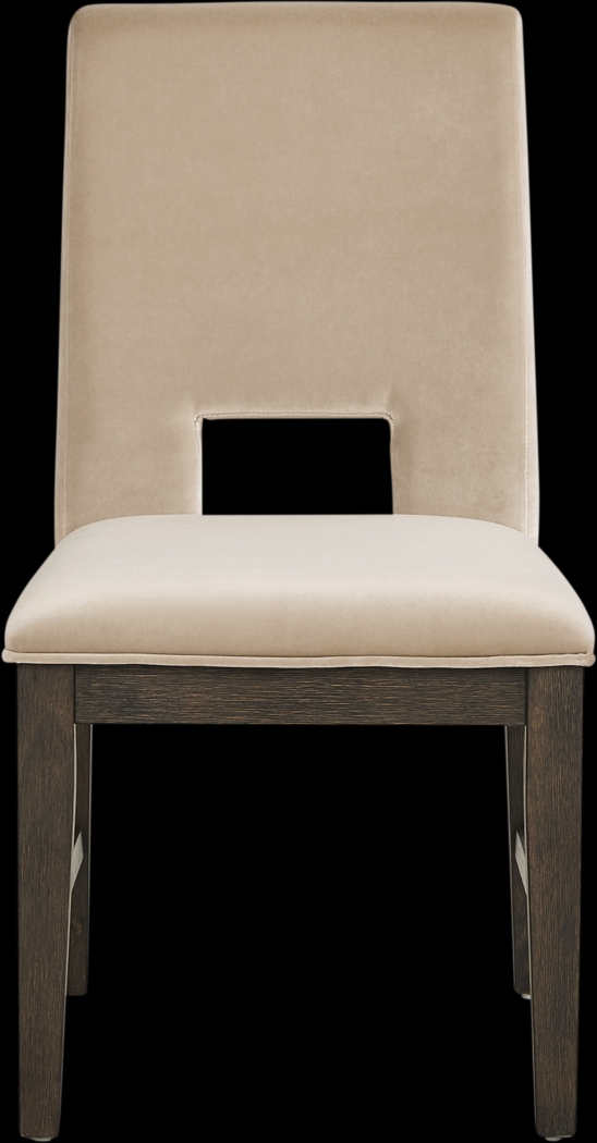 Angelica Brown 5 Pc Dining Room with Tan Side Chairs - Thumbnail - Image 8