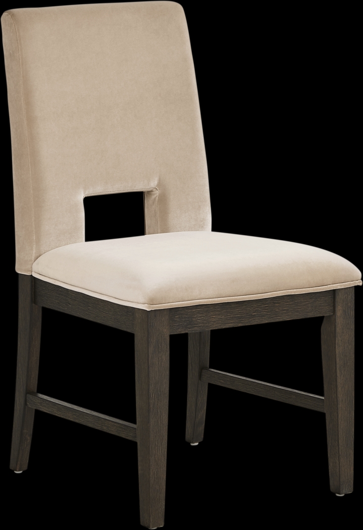 Angelica Brown 5 Pc Dining Room with Tan Side Chairs - Thumbnail - Image 6