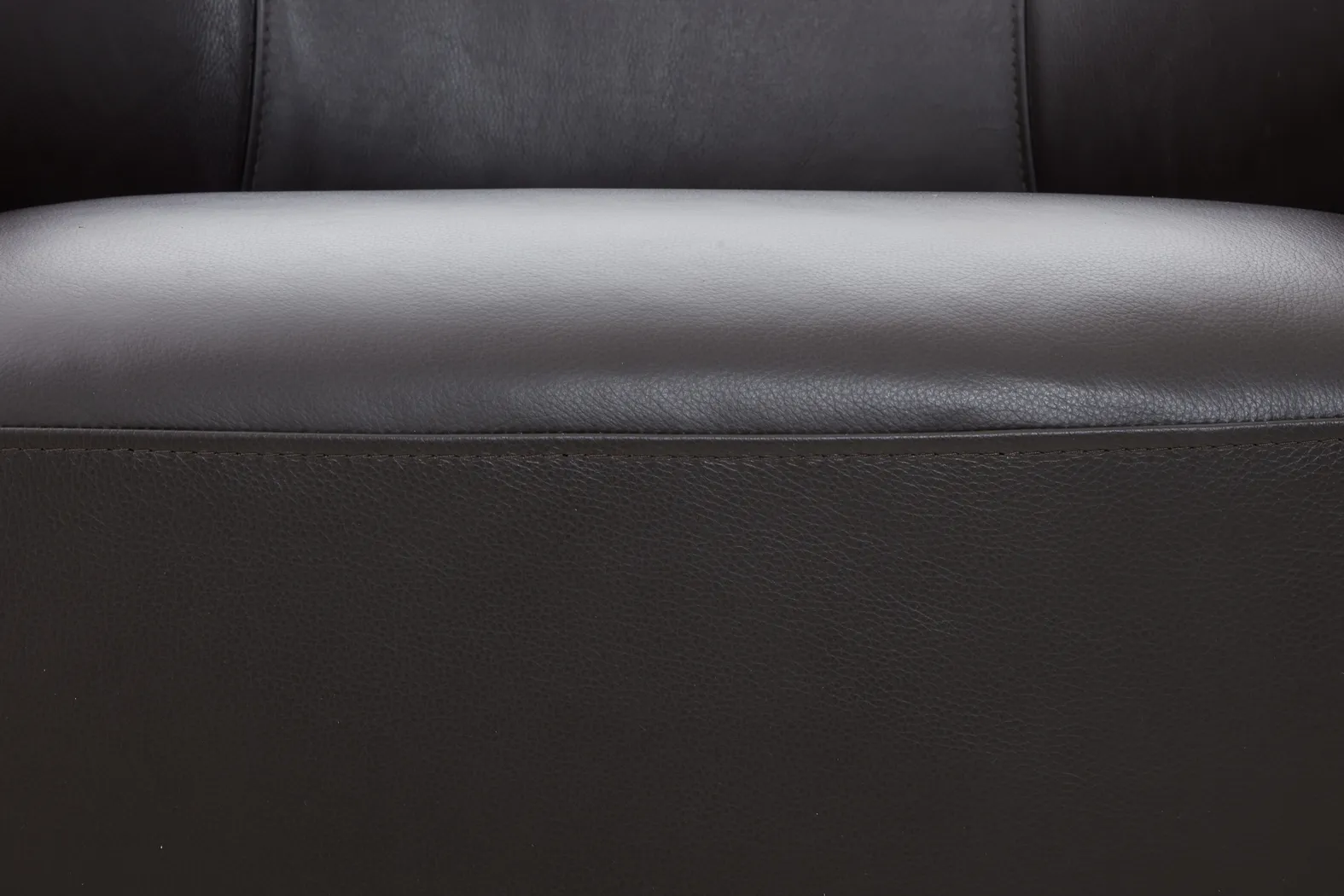 Angelini Brown Leather Swivel Chair - Image 6