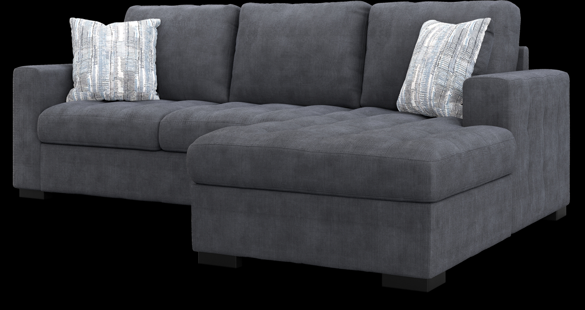 Angelino Heights Blue 2 Pc Sleeper Sectional - Thumbnail - Image 3