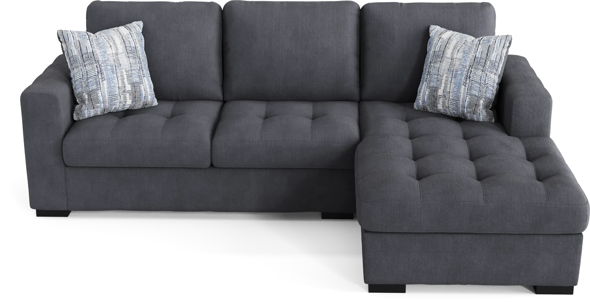 Angelino Heights Blue 2 Pc Sleeper Sectional - Image 5