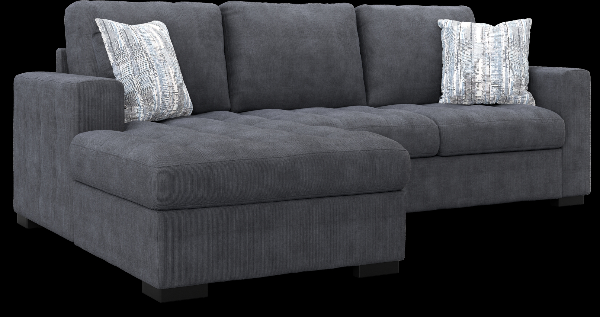 Angelino Heights Blue 2 Pc Sleeper Sectional - Thumbnail - Image 3