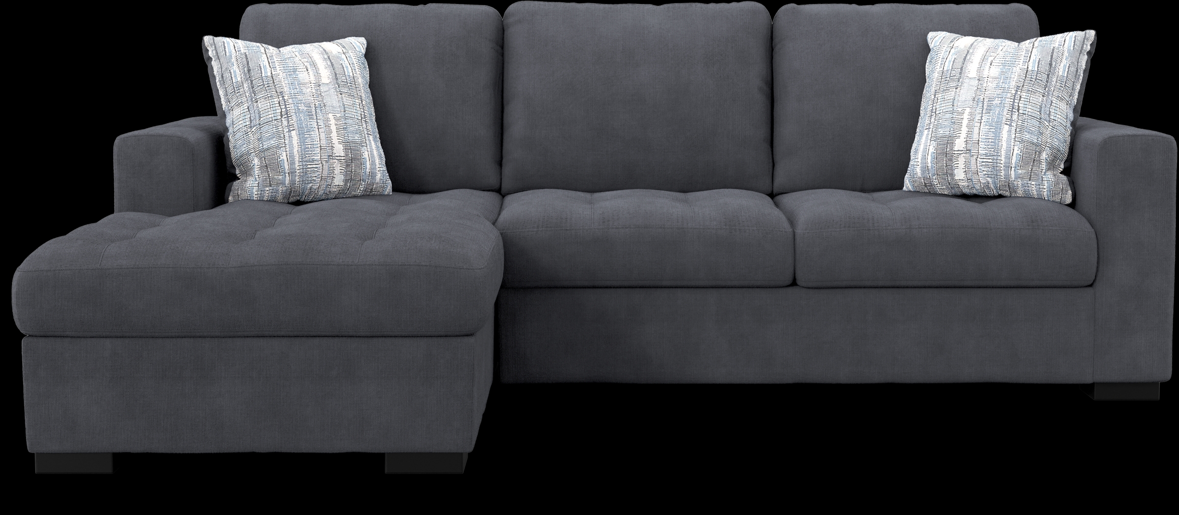 Angelino Heights Blue 2 Pc Sleeper Sectional - Thumbnail - Image 1