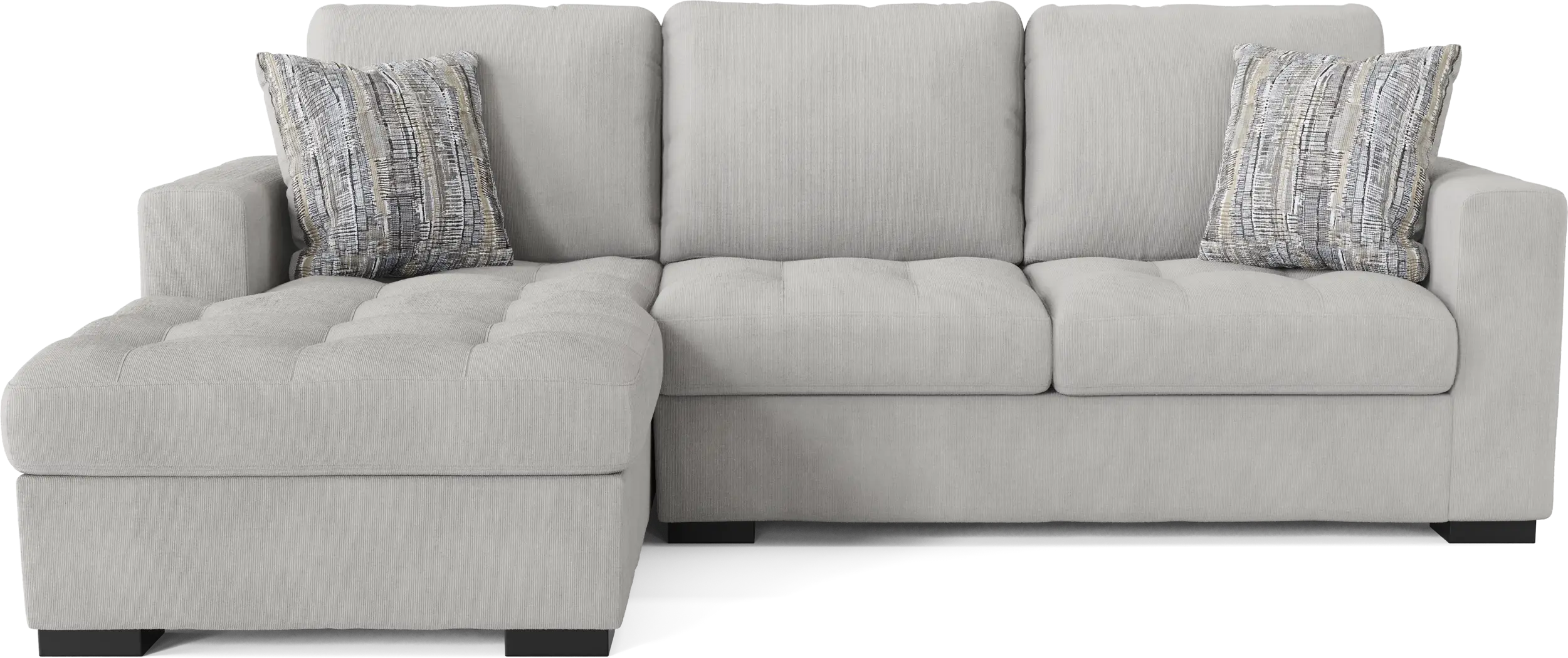 Angelino Heights Gray 5 Pc Sleeper Sectional Living Room - Thumbnail - Image 3