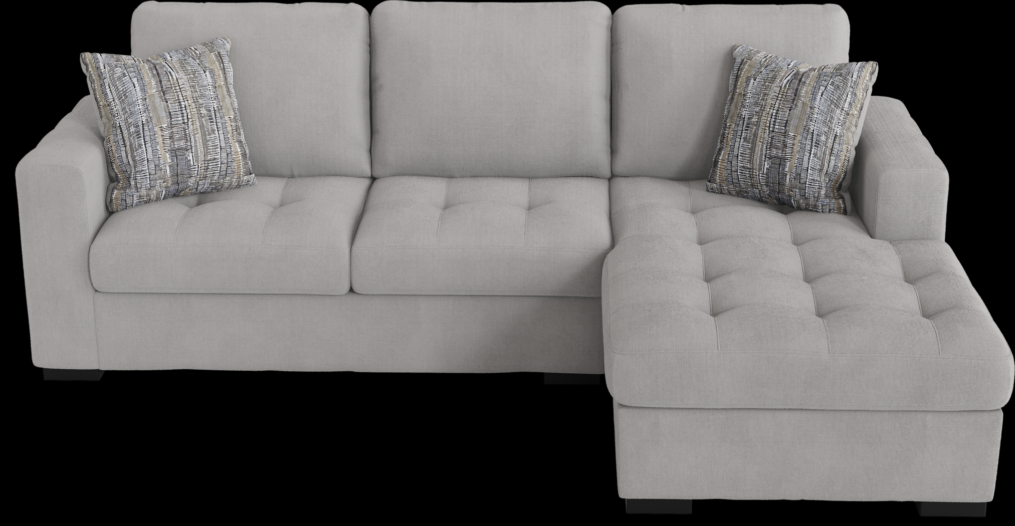 Angelino Heights Gray 2 Pc Sleeper Sectional - Thumbnail - Image 4