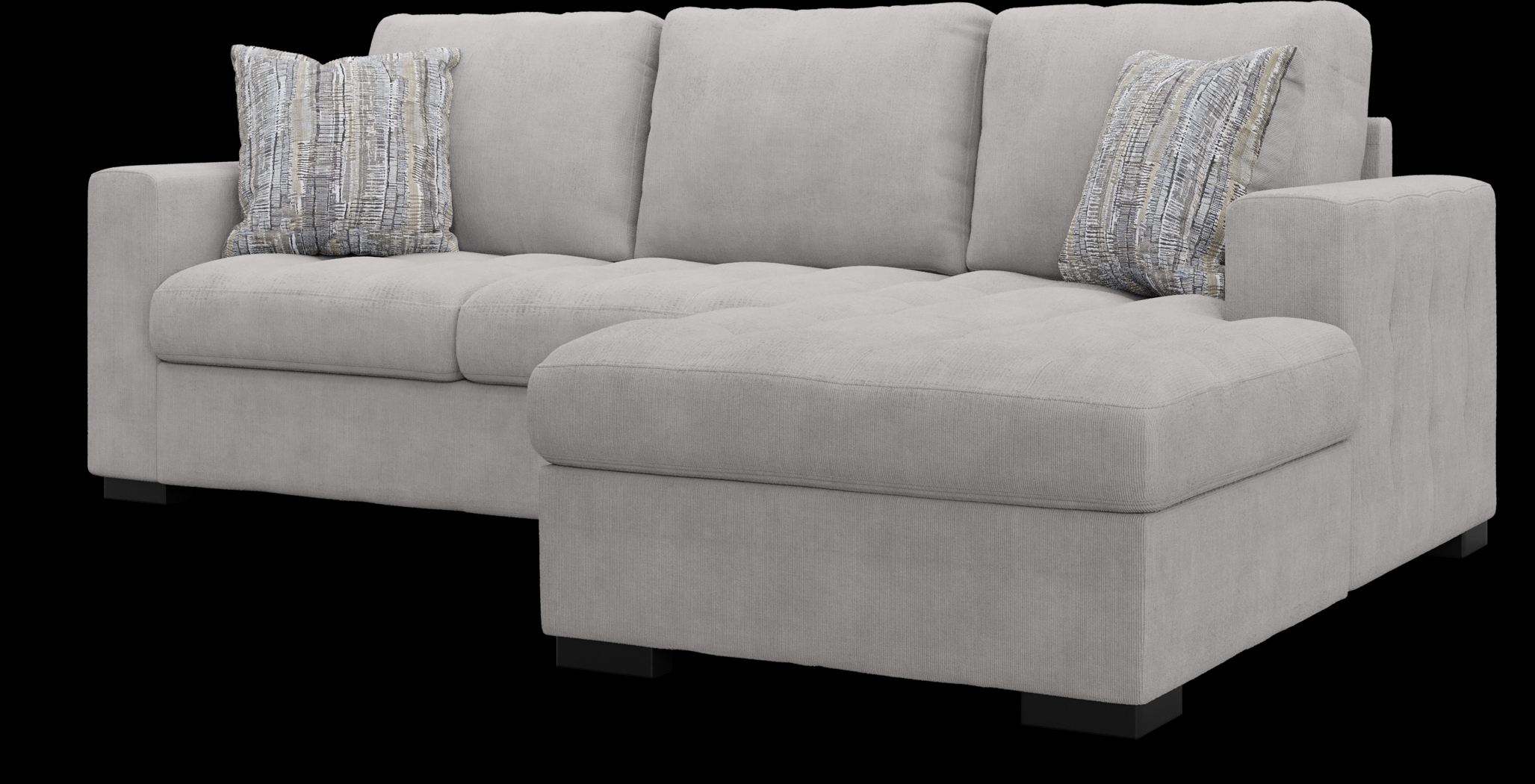 Angelino Heights Gray 2 Pc Sleeper Sectional - Thumbnail - Image 1