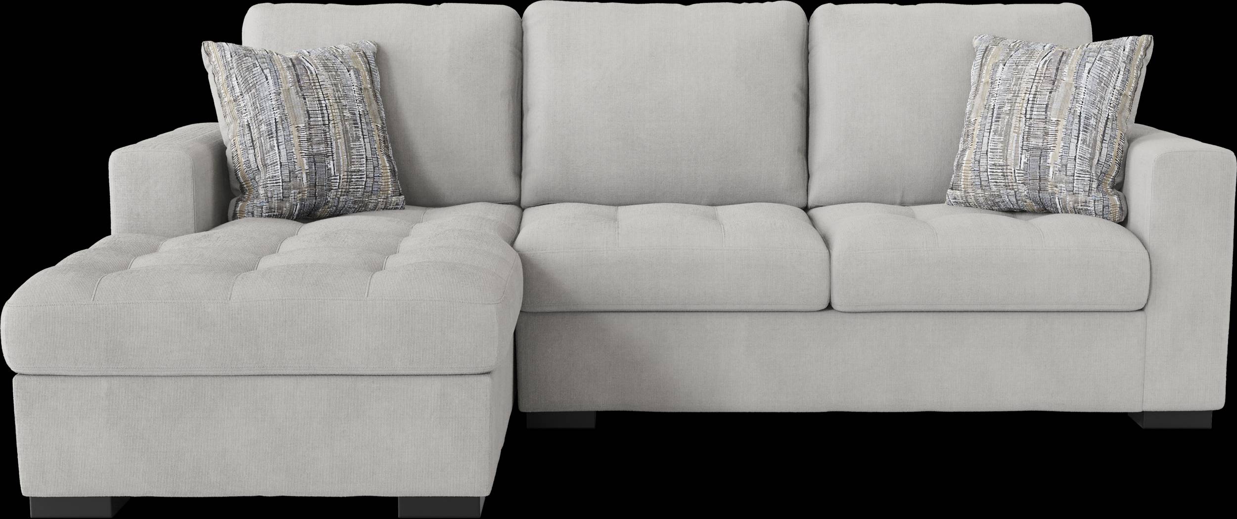 Angelino Heights Gray 2 Pc Sleeper Sectional - Thumbnail - Image 3