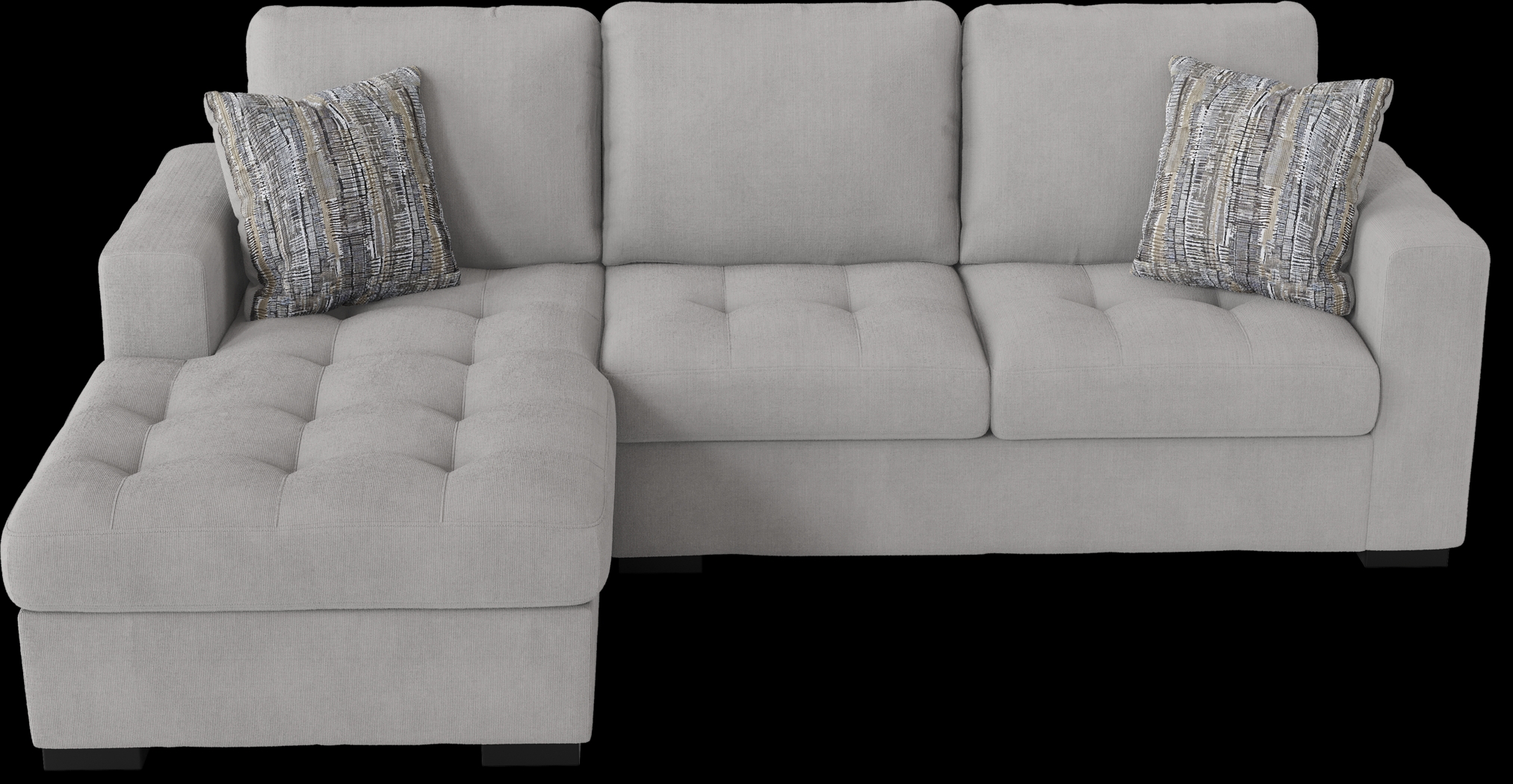 Angelino Heights Gray 2 Pc Sleeper Sectional - Thumbnail - Image 4