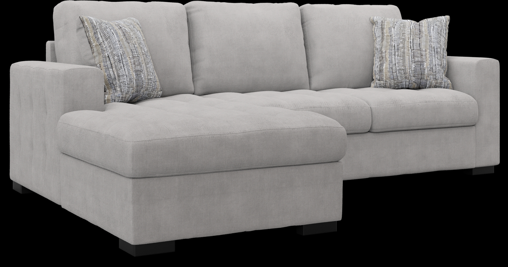 Angelino Heights Gray 2 Pc Sleeper Sectional - Thumbnail - Image 1