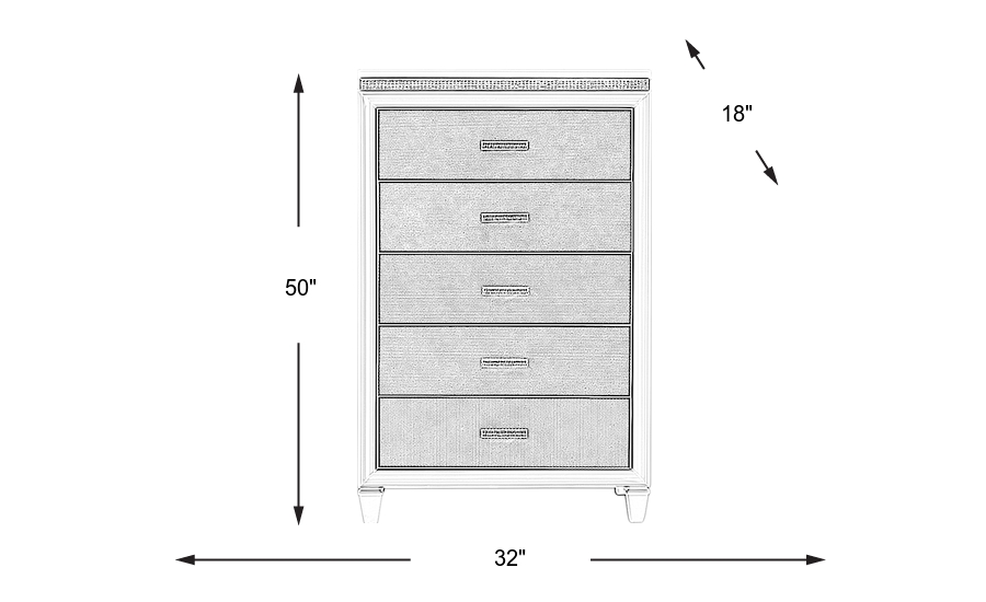 Dimension Image. Please refer to the Dimension Tab on this page for dimension details.