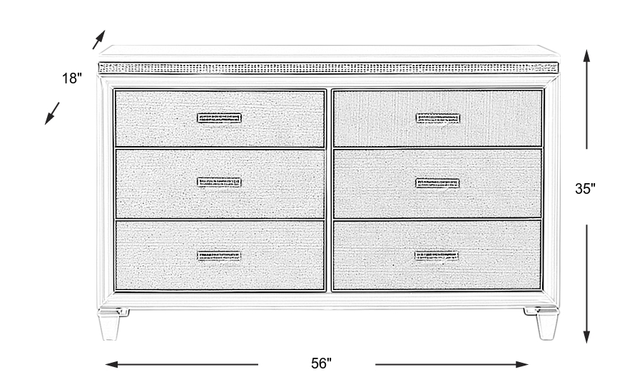 Dimension Image. Please refer to the Dimension Tab on this page for dimension details.