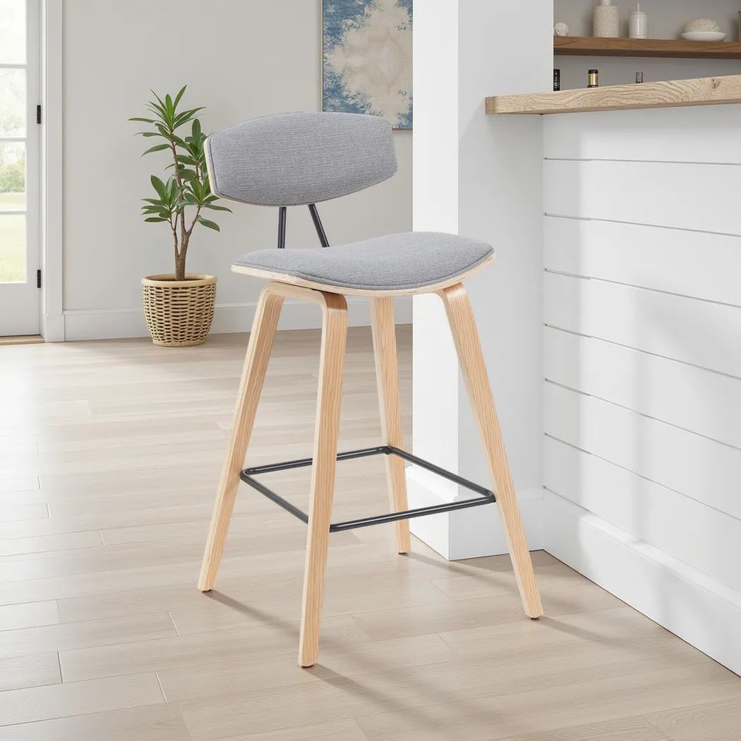 Angelstones III Gray Barstool - Thumbnail - Image 2
