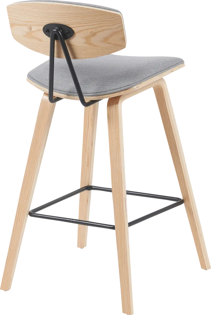 Angelstones III Gray Counter Height Stool - Thumbnail - Image 4