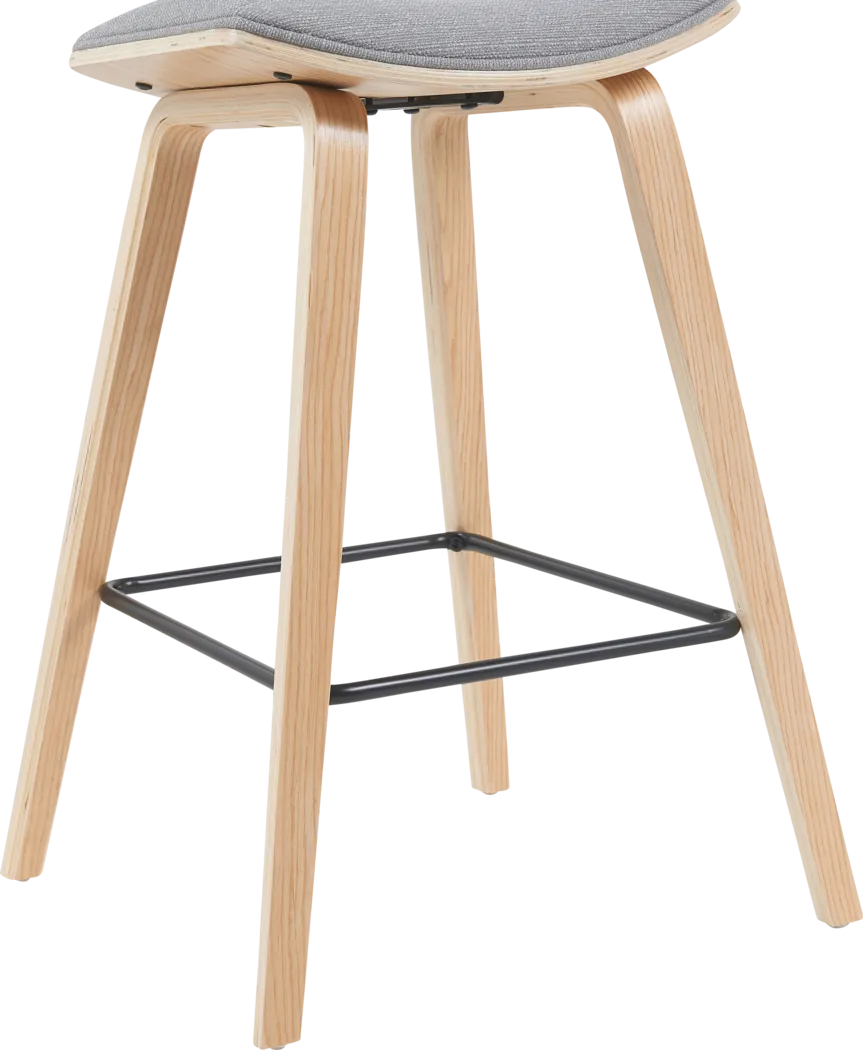 Angelstones III Gray Counter Height Stool - Thumbnail - Image 7
