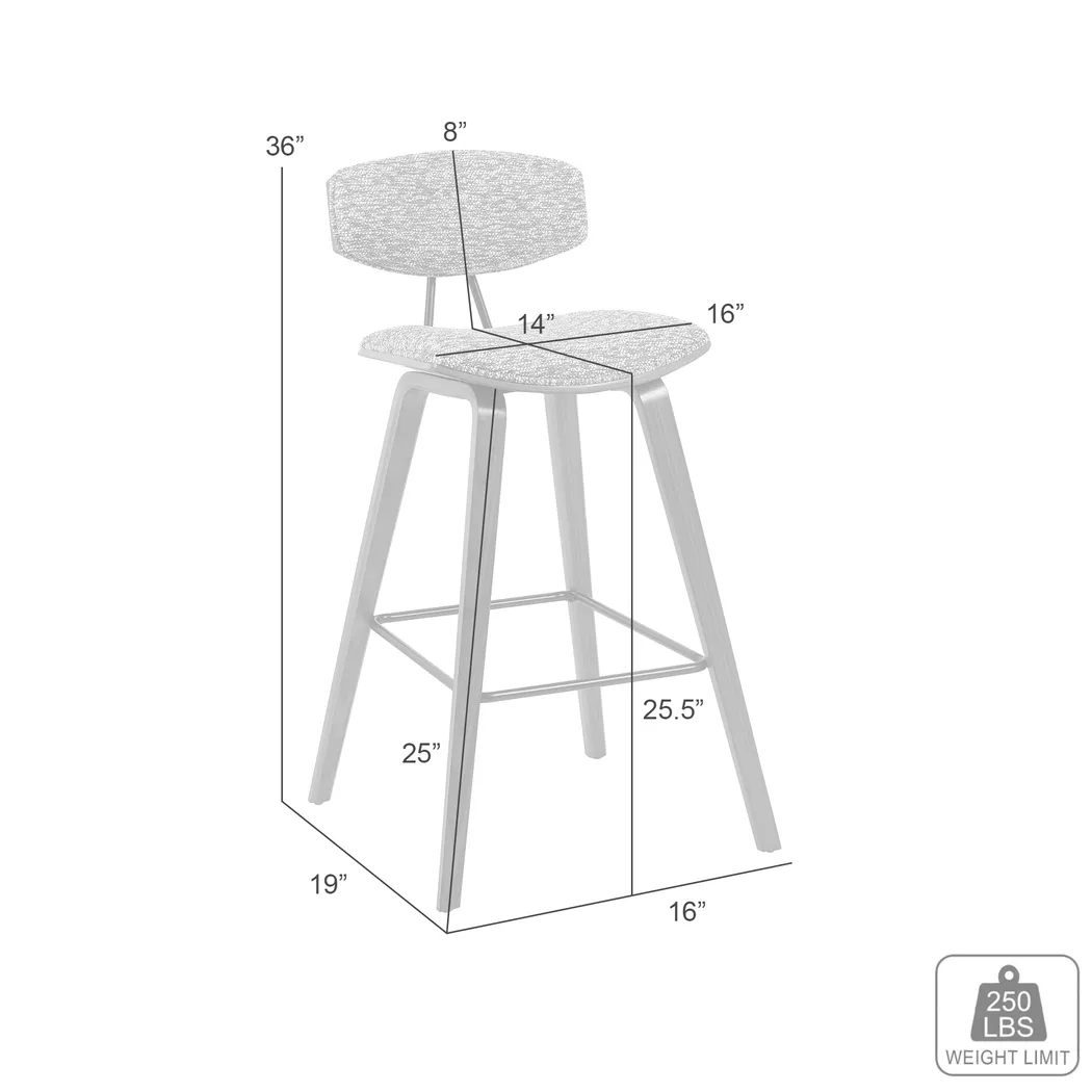 Angelstones III Gray Counter Height Stool - Thumbnail - Image 9