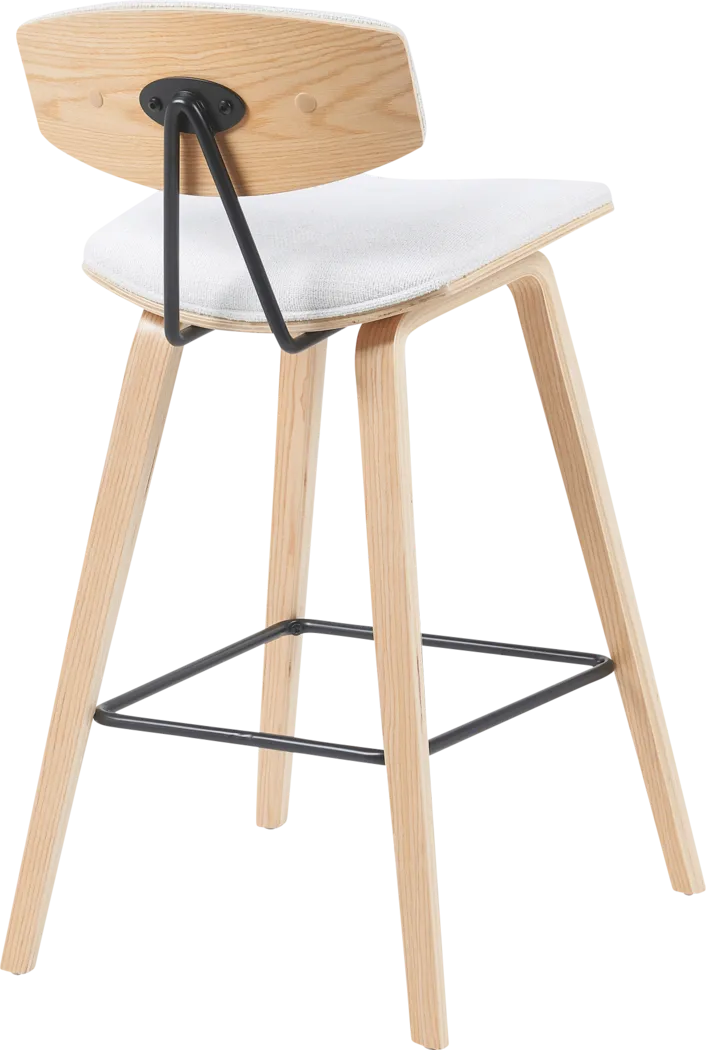 Angelstones III White Counter Height Stool - Thumbnail - Image 5