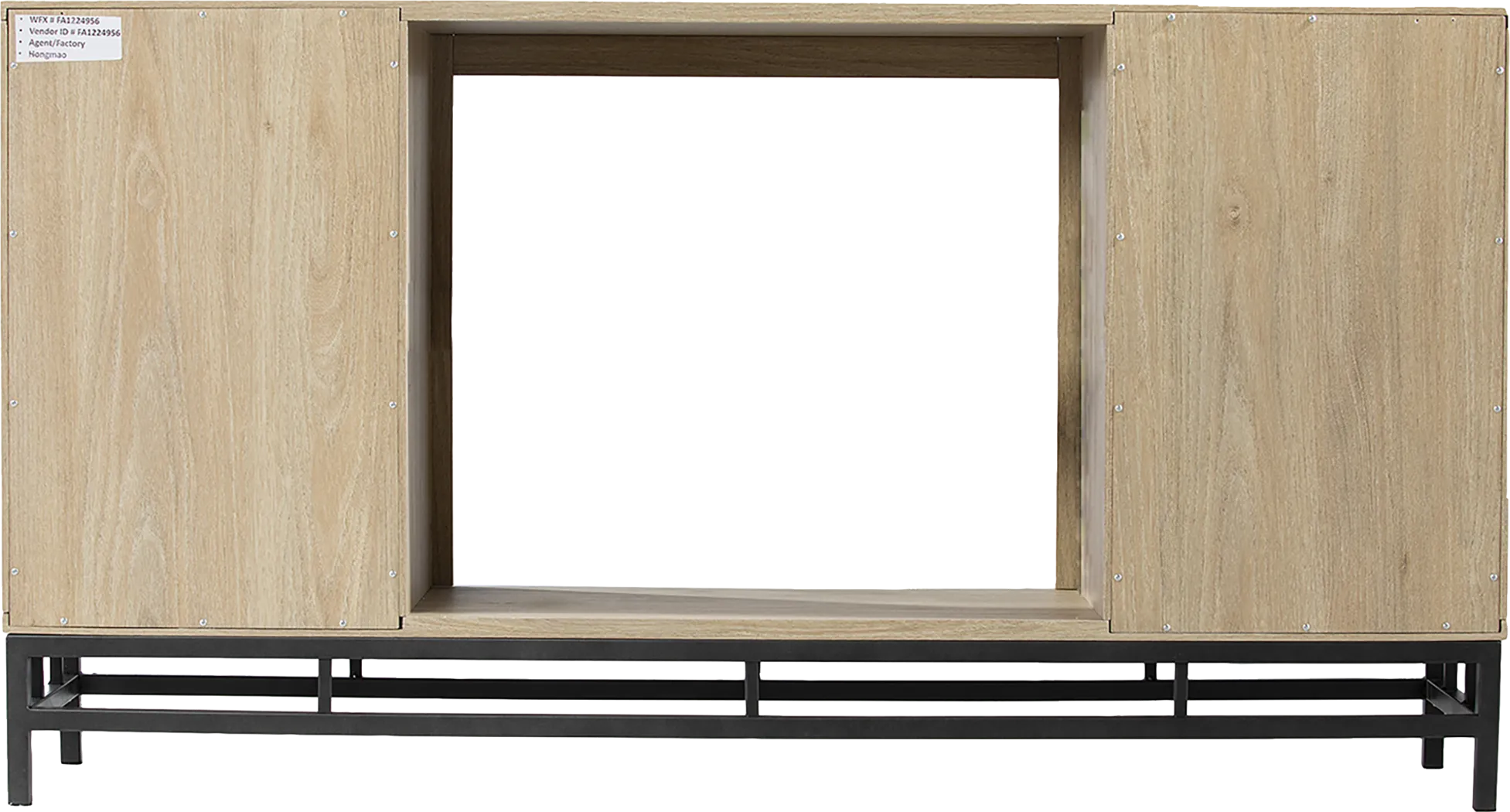Angevine III Natural 54 in. Console, With Smart Electric Fireplace - Image 5