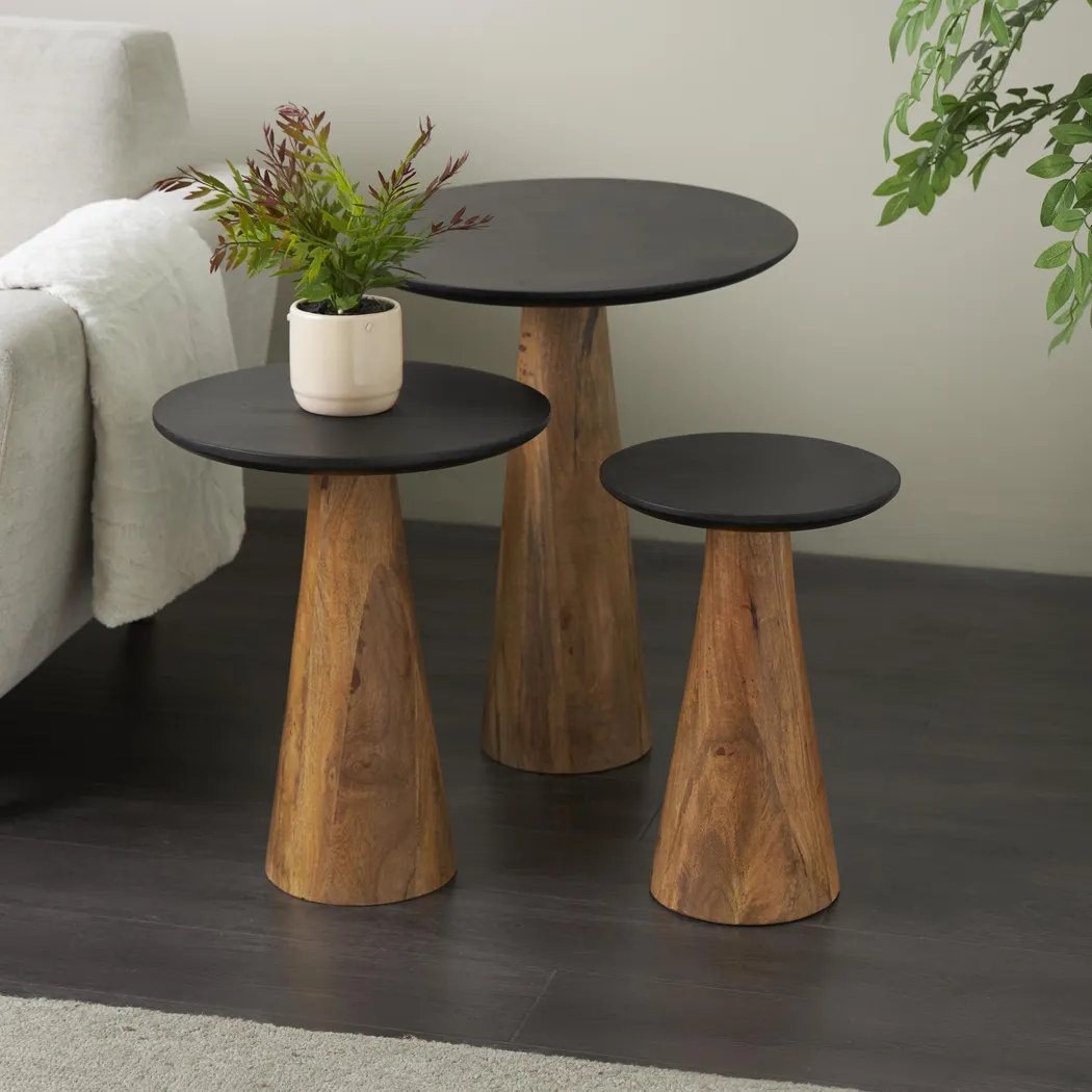 Angila Brown Accent Tables, Set of 3 - Thumbnail - Image 2