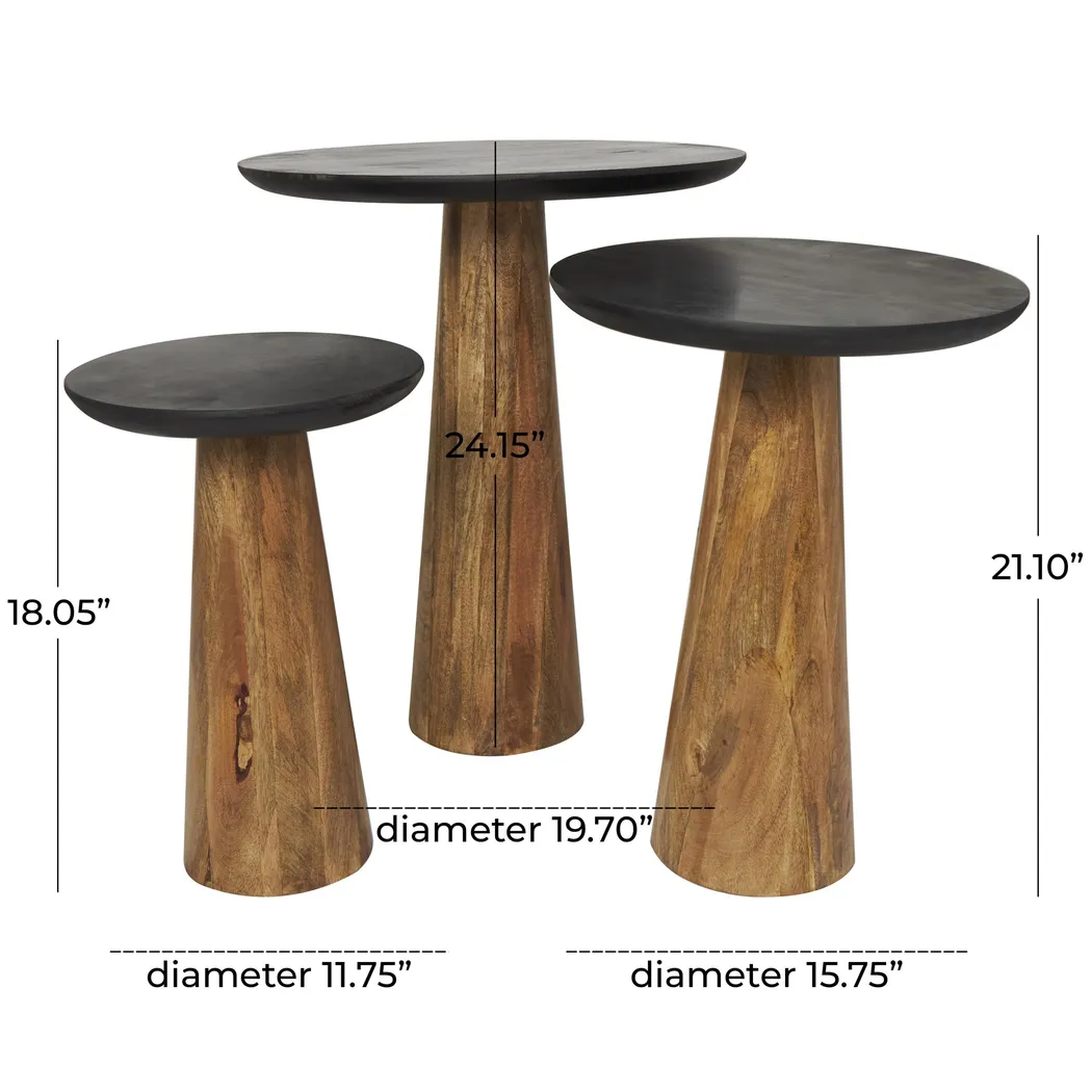Angila Brown Accent Tables, Set of 3 - Thumbnail - Image 11