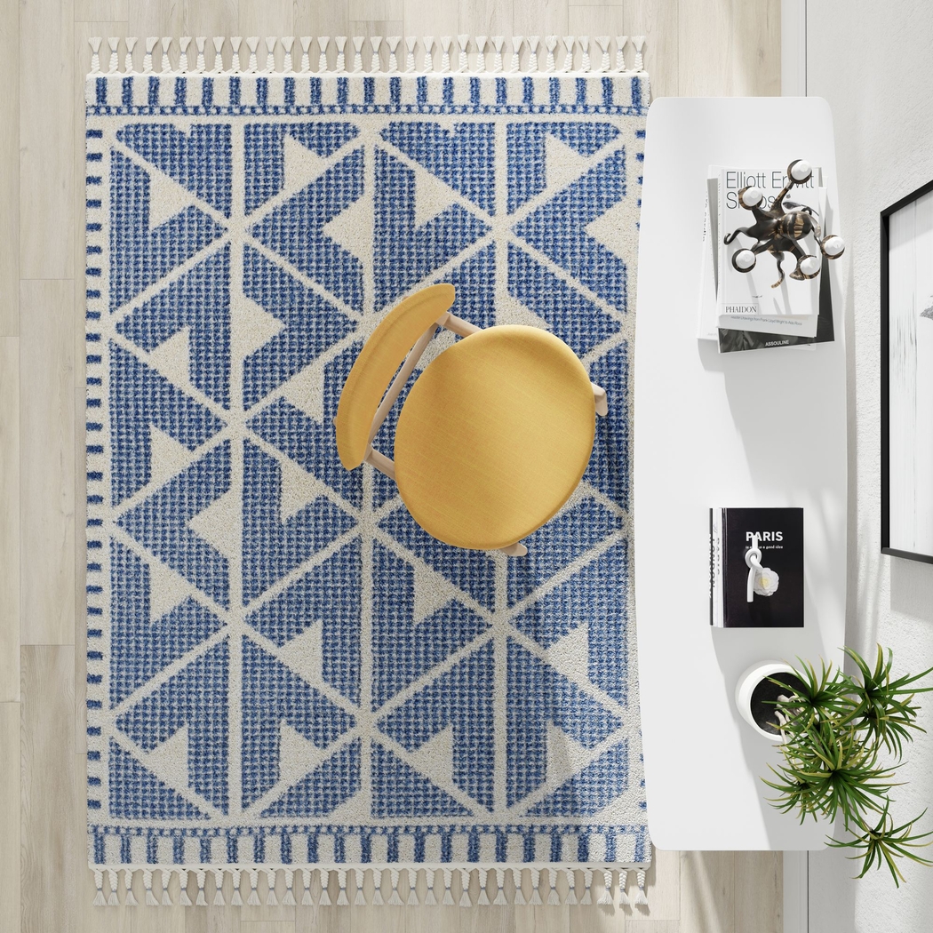 Angzu Blue 5' x 7' Rug - Thumbnail - Image 5