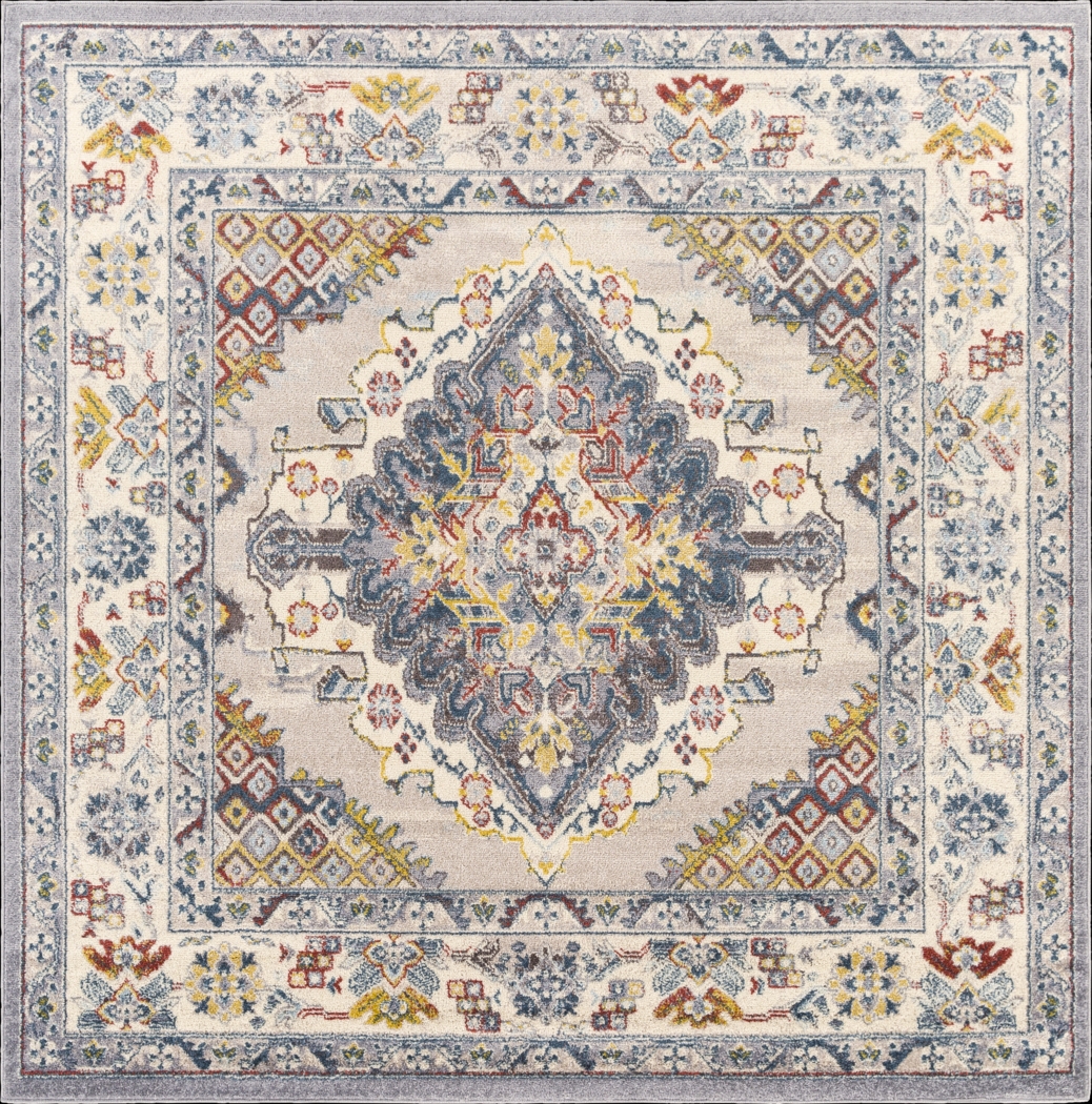 Anilya I Dark Blue 6'7 x 6'7 Round Rug - Thumbnail - Image 1