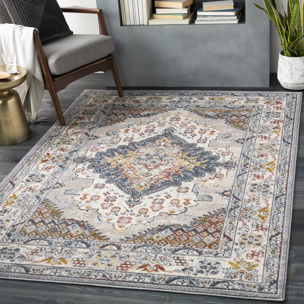 Anilya I Dark Blue 6'7 x 9' Rug - Thumbnail - Image 2