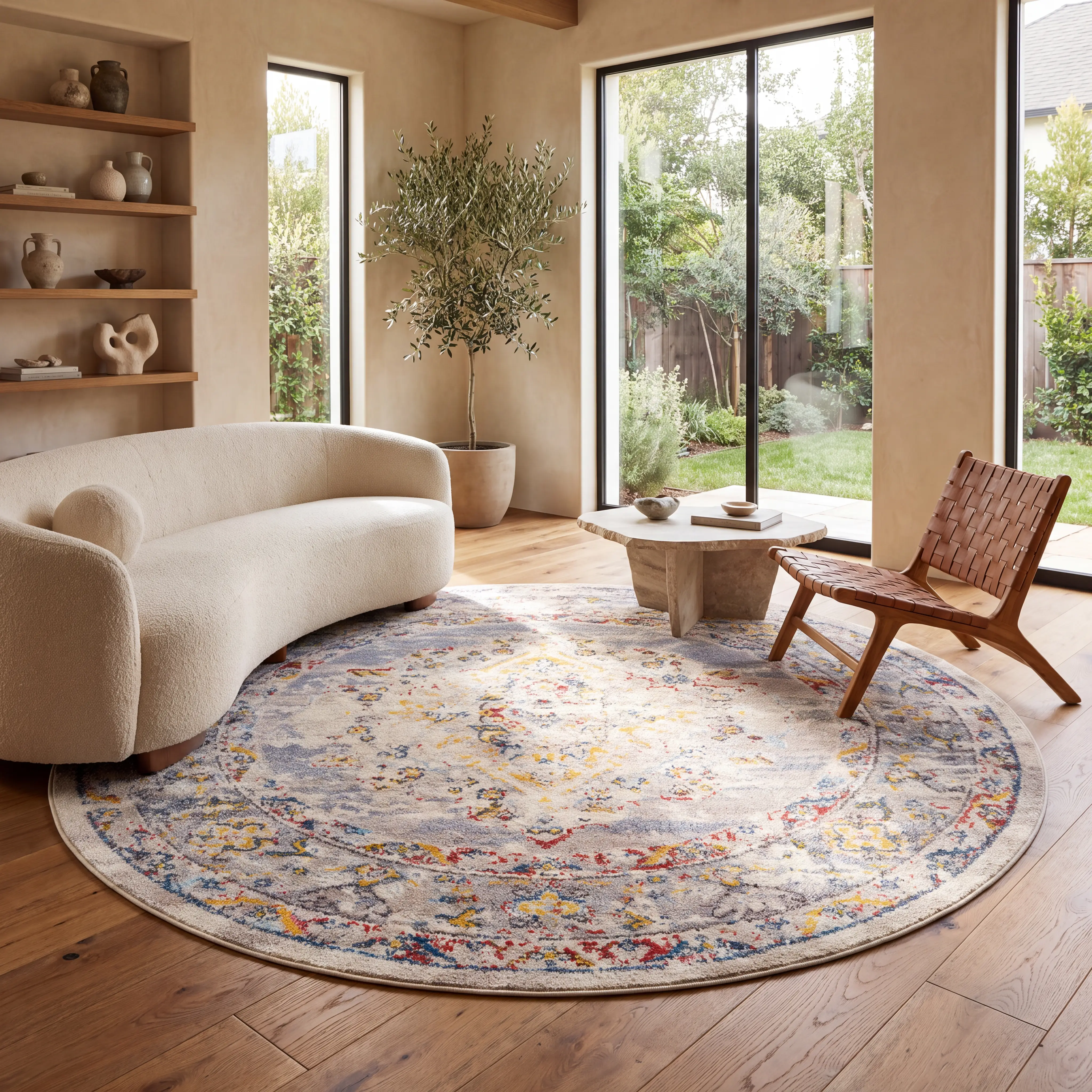 Anilya II Cream 5'3 Round Rug - Image 3