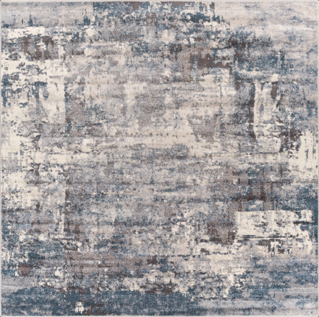 Anilya IV Dark Blue 7'10 Square Rug - Thumbnail - Image 1