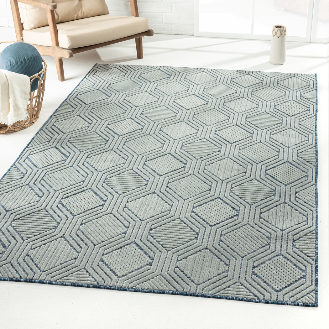 Anitalee Navy 7'9 x 9'9 Rug - Thumbnail - Image 3