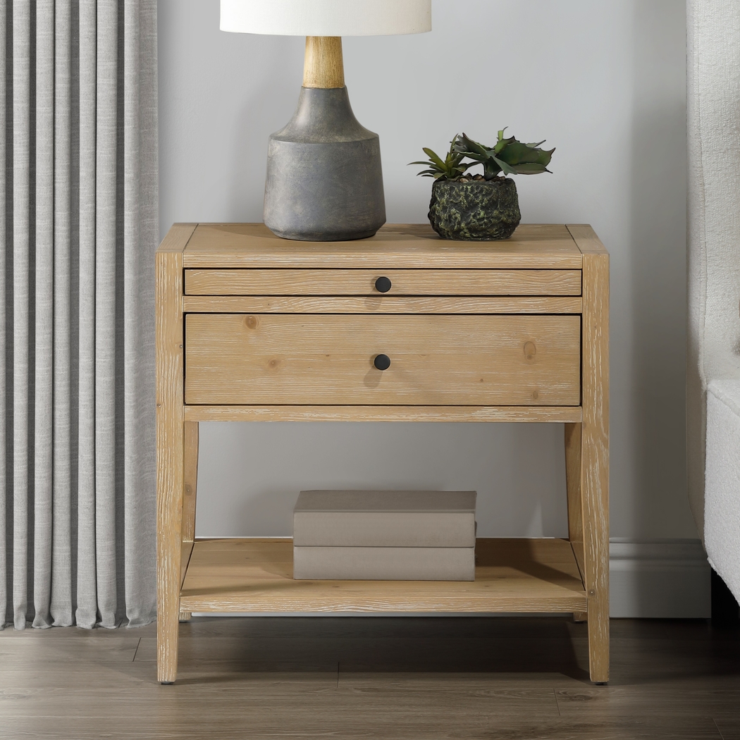 Anjanae Natural Nightstand - Thumbnail - Image 2