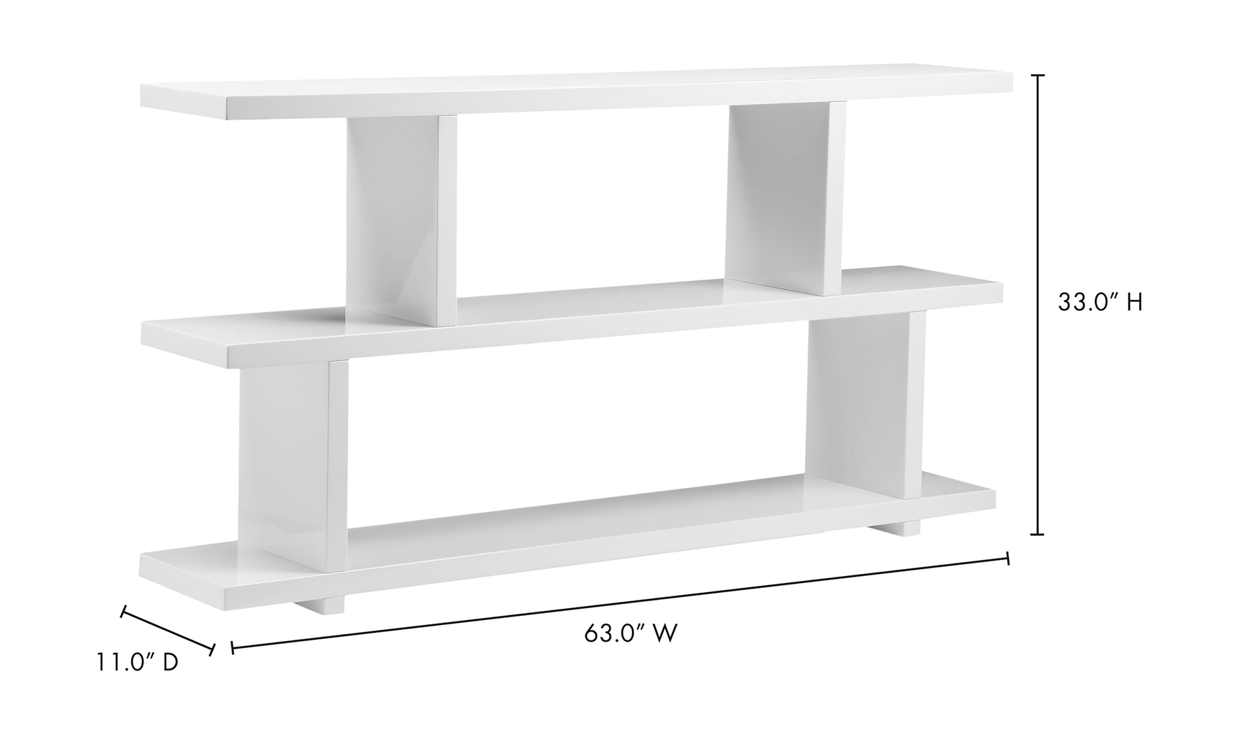 Ankerville White Bookcase - Thumbnail - Image 4