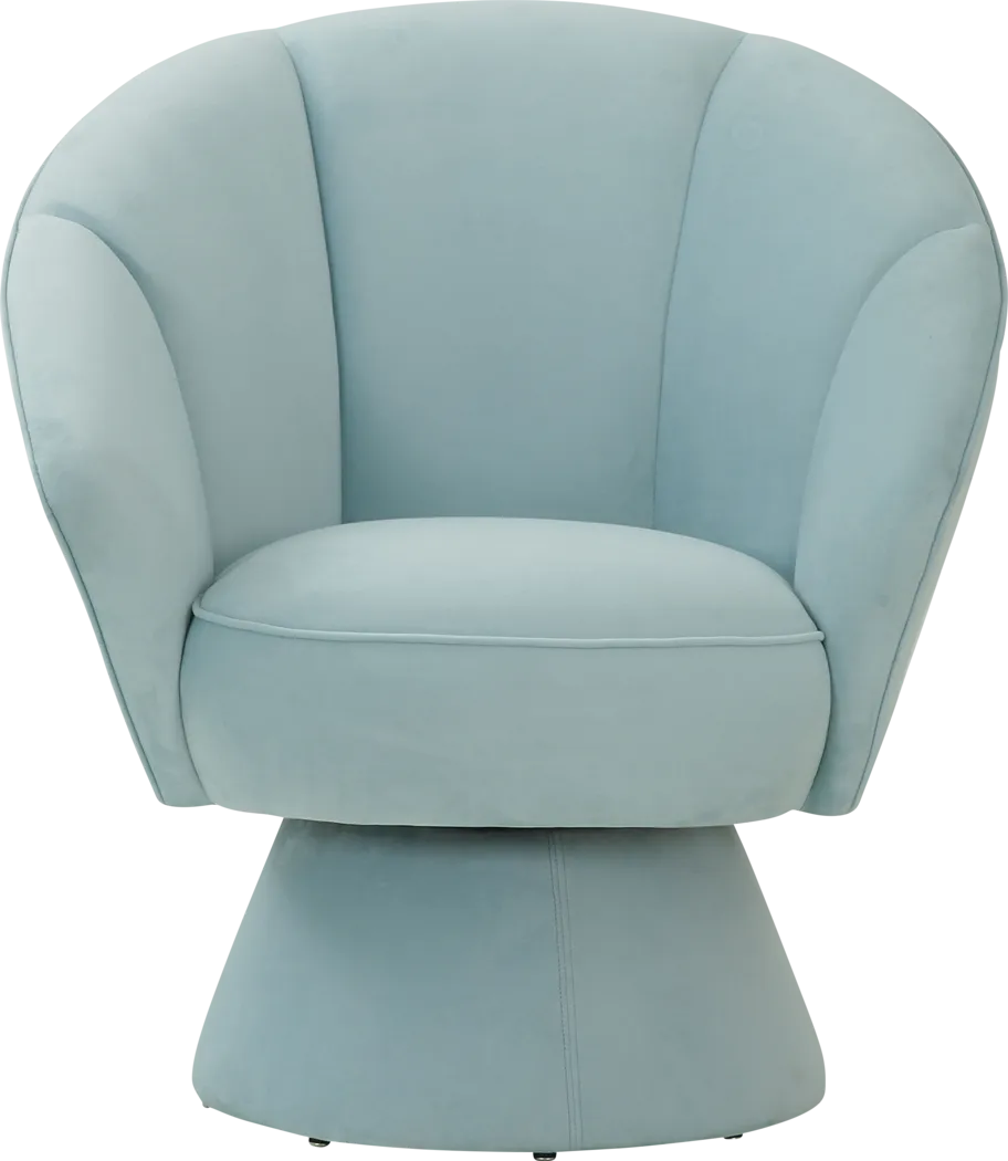 Ann Leah Blue Accent Chair - Thumbnail - Image 2