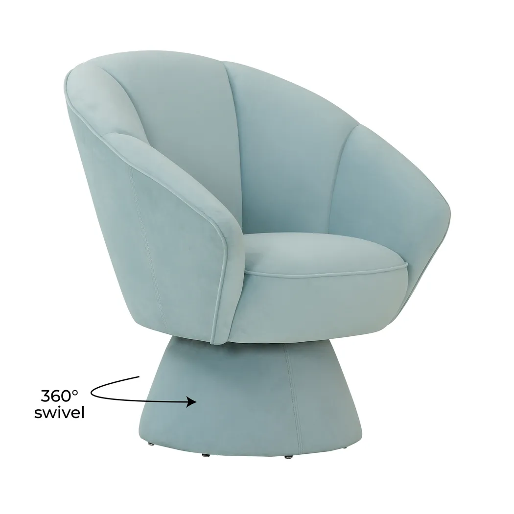 Ann Leah Blue Accent Chair - Thumbnail - Image 5