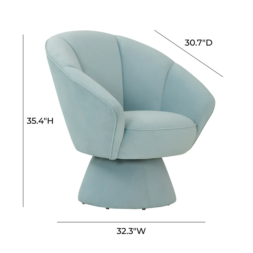 Ann Leah Blue Accent Chair - Thumbnail - Image 6