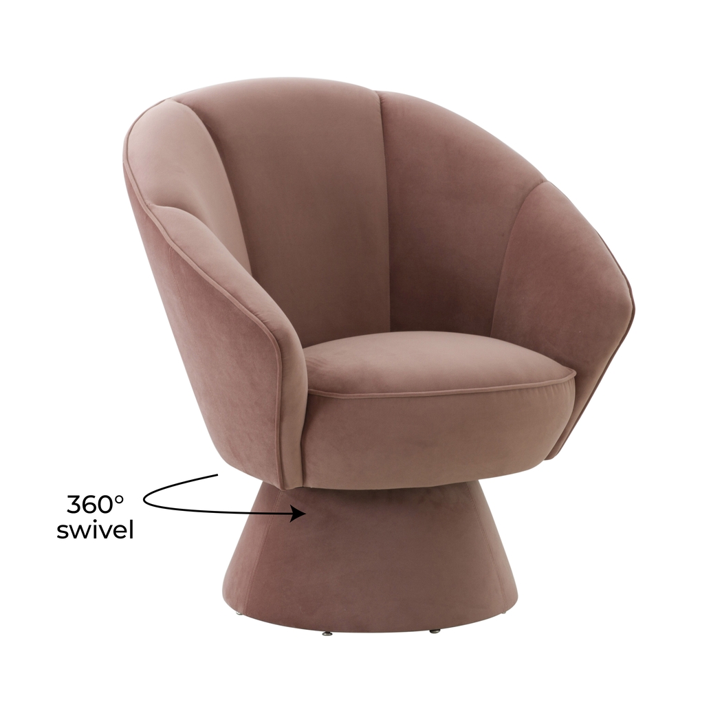 Ann Leah Salmon Accent Chair - Thumbnail - Image 6