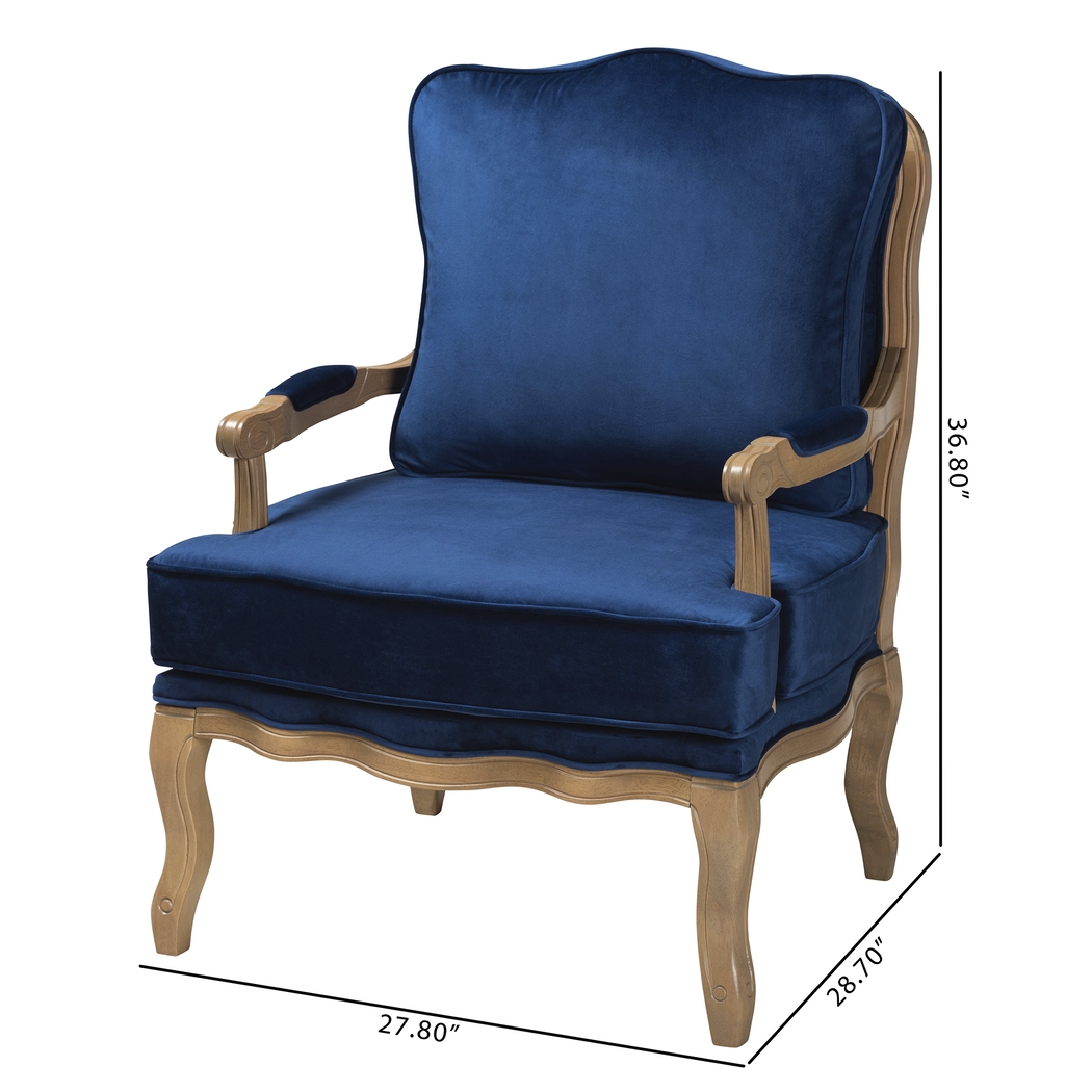 Annadea Navy Accent Chair - Thumbnail - Image 11