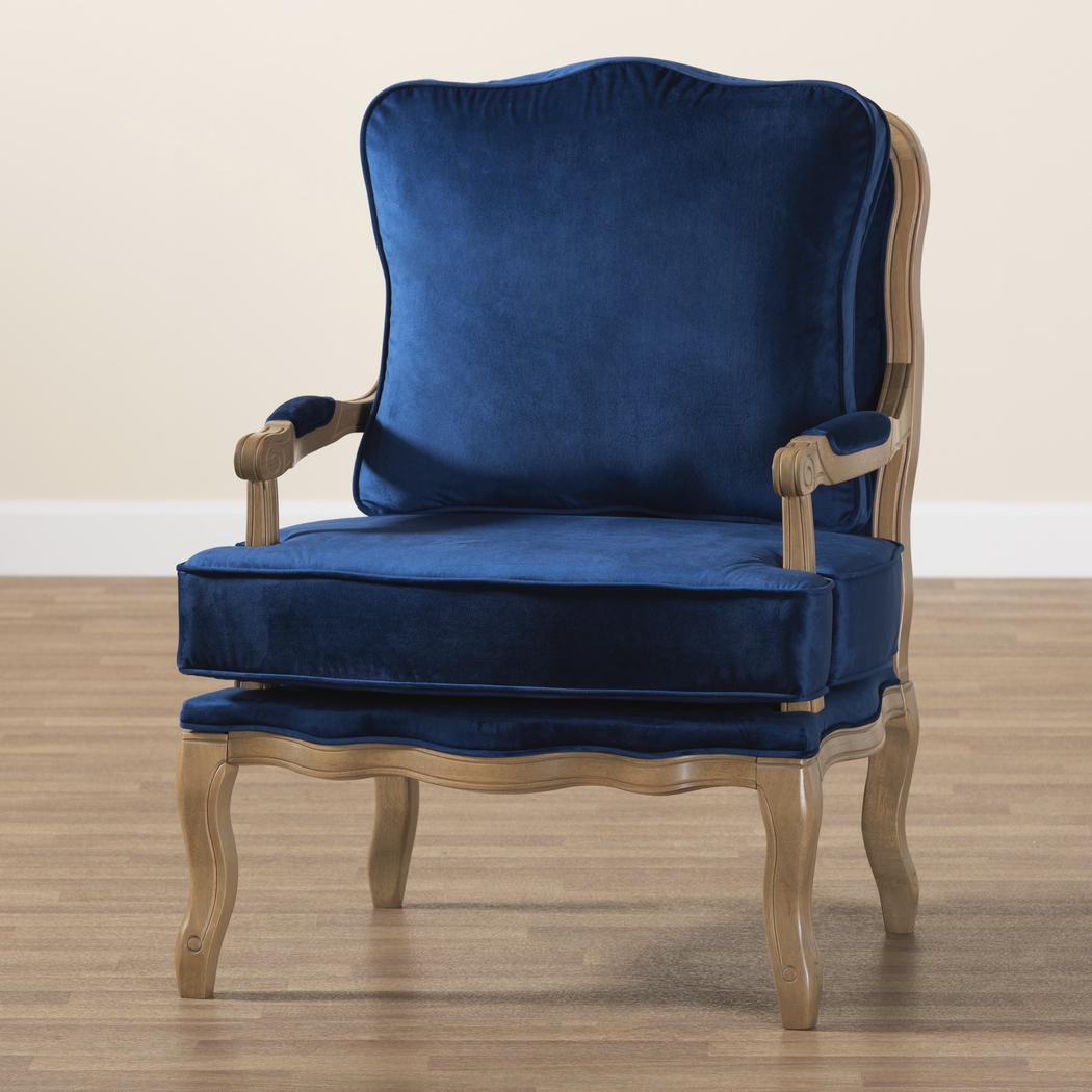 Annadea Navy Accent Chair - Thumbnail - Image 3