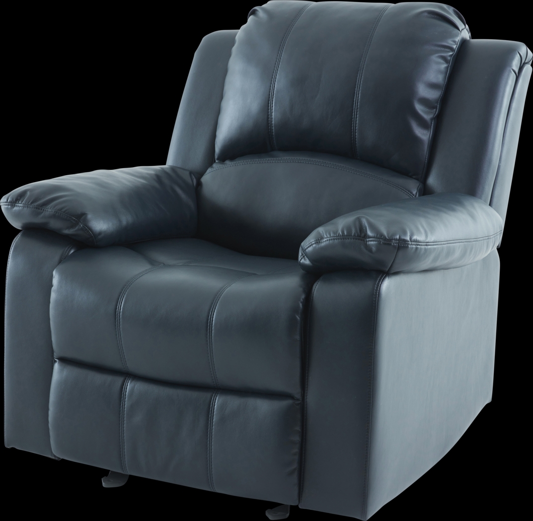 Annaika Dark Blue Glider Recliner - Thumbnail - Image 12