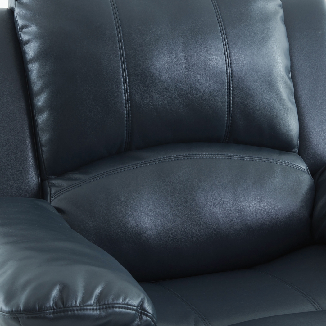 Annaika Dark Blue Glider Recliner - Thumbnail - Image 17