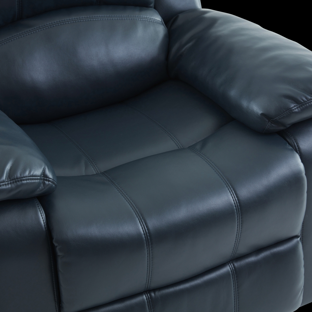 Annaika Dark Blue Glider Recliner - Thumbnail - Image 18