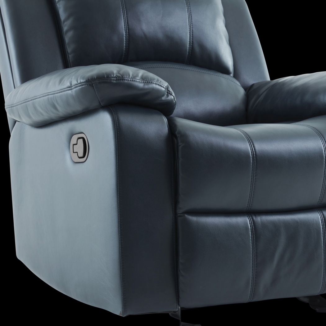 Annaika Dark Blue Glider Recliner - Thumbnail - Image 20