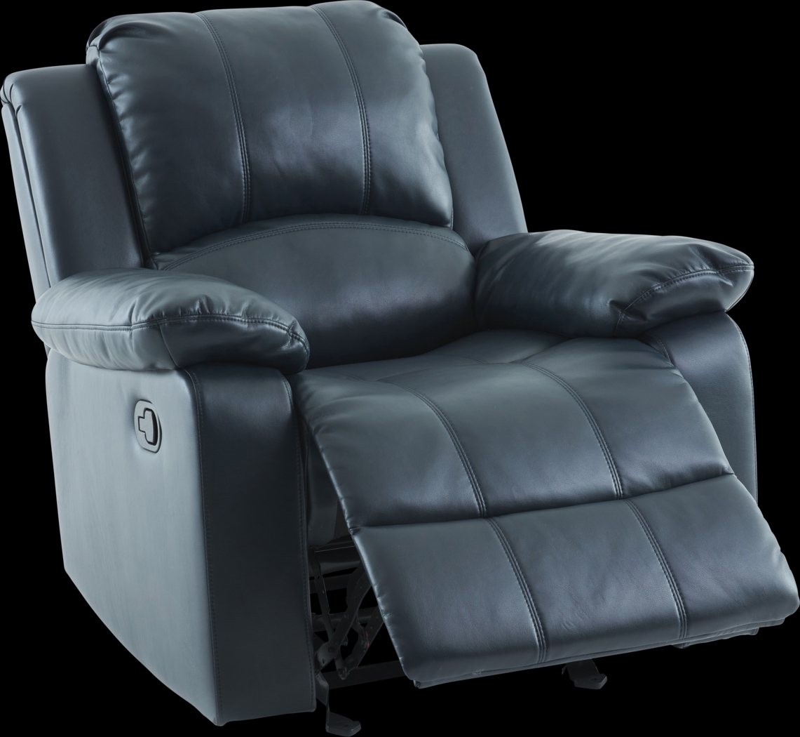 Annaika Dark Blue Glider Recliner - Thumbnail - Image 10